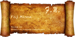 Foj Minna névjegykártya